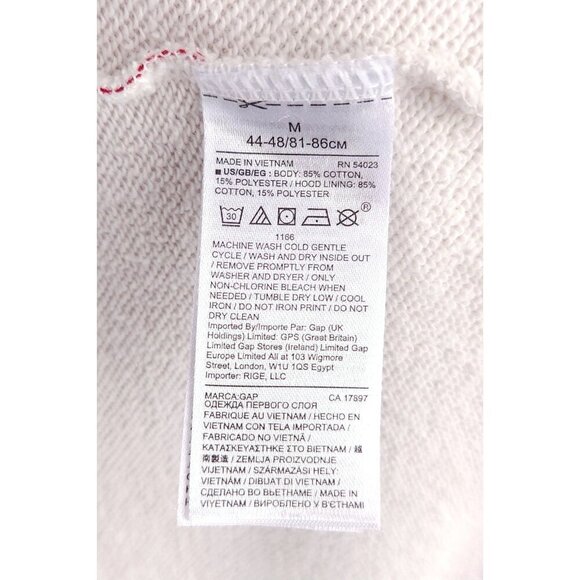 Pierre Balmain x GAP Collab Hoodie Size M Mens Red White & Blue - Picture 10 of 13